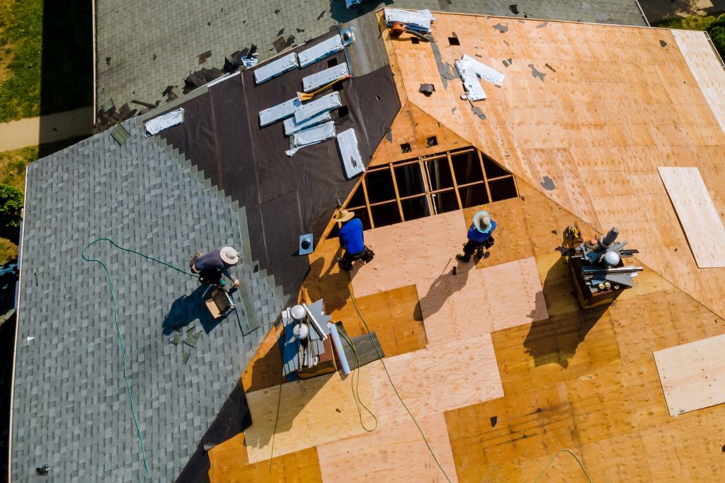 American Sons Roofing crew replacing a roof in New Jersey